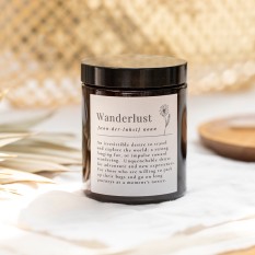 Hampers and Gifts to the UK - Send the Dictionary Definition Candle - Wanderlust